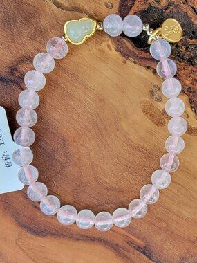 Soft Glow – Rose Quartz Calabash Bracelet